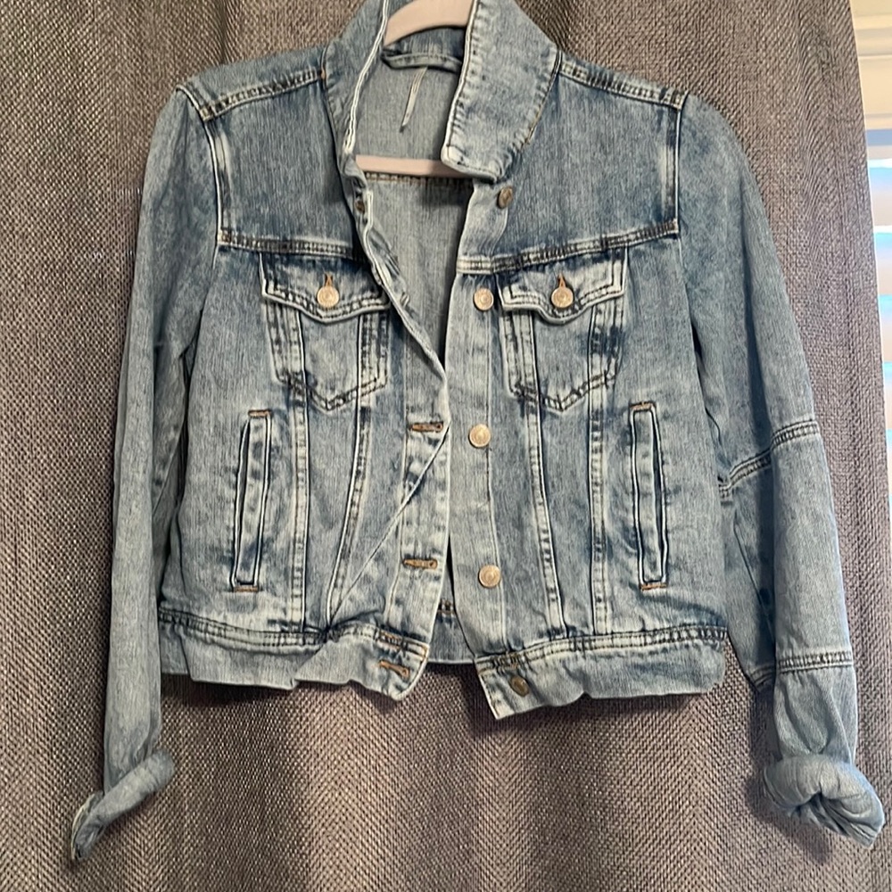 Free people denim jacket, size XS